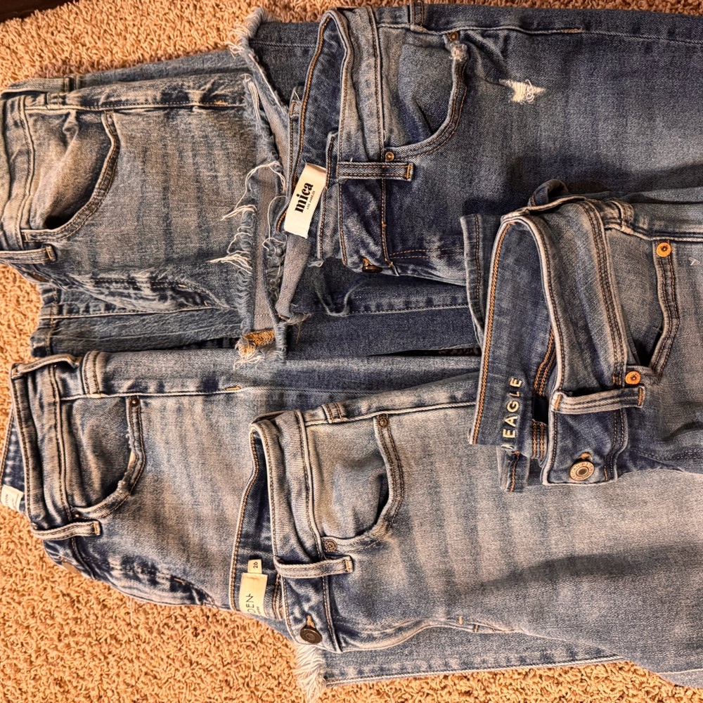 Women's Classic Blue Skinny,flared leg jeans sz 27Hidden,flying monkey Bulk lot